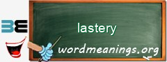 WordMeaning blackboard for lastery